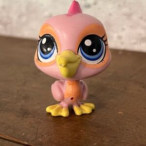 Littlest Pet Shop LPS #‎ 60 Pinky Pelly Pink Pelican Blue Eyes
